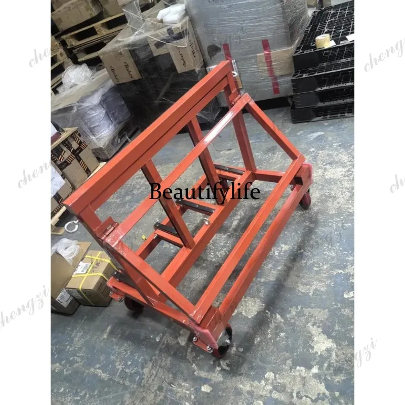 81 Glass door and window cart universal flatbed universal four-wheel folding construction site transport portable silent cart
