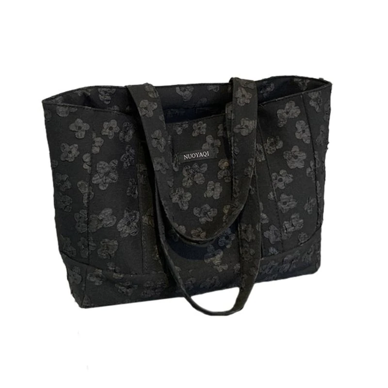 and Practical Floral Embroidery Handbag Satchel Shoulder Bag for Daily Use