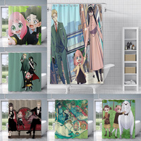 Hot S-Spy Family Cartoon Shower Curtain Waterproof Polyester Fabric Paint Colorful Bath Curtains Curtain With Hook