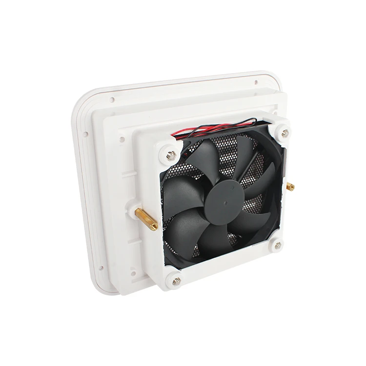 TYTXRV RV Accessories White 12V RV Side Vent Fan Uni-Directional Silent Cooling Vent Fan