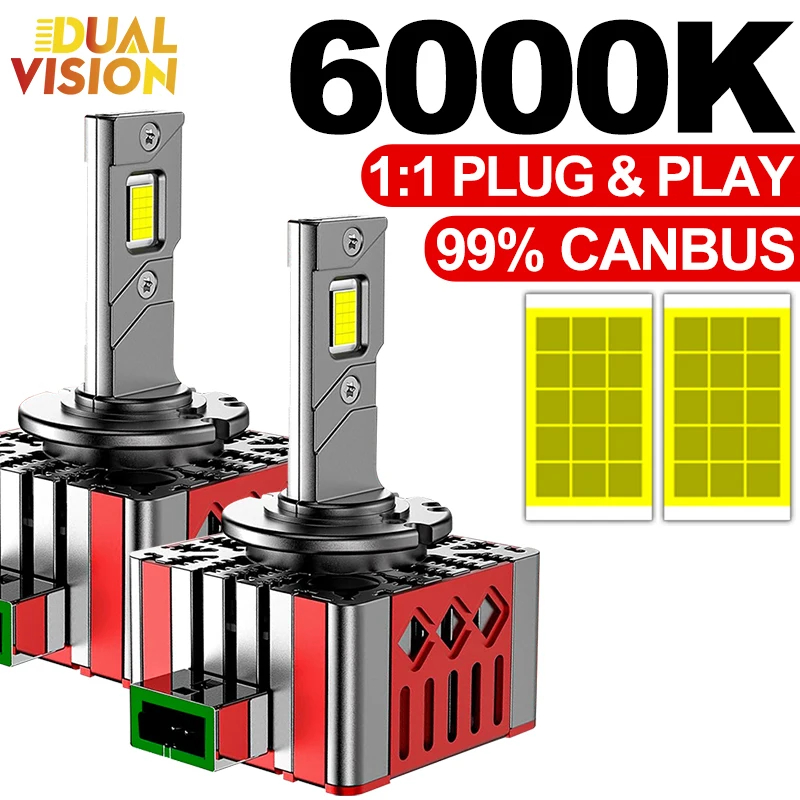 

D1S D3S Car LED Headlight Bulb Canbus D SERIES HID 6000K D1R D3R Turbo Lamp Plug And Play CSP 1:1 Replace Xenon Auto Lights 12V