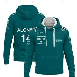 Formula 1 Aston Martin Team Fashion 3D Printed Hoodie Alonso Stroll Men's Hoodie Spring and Autumn New Sweatshirt Street Wear