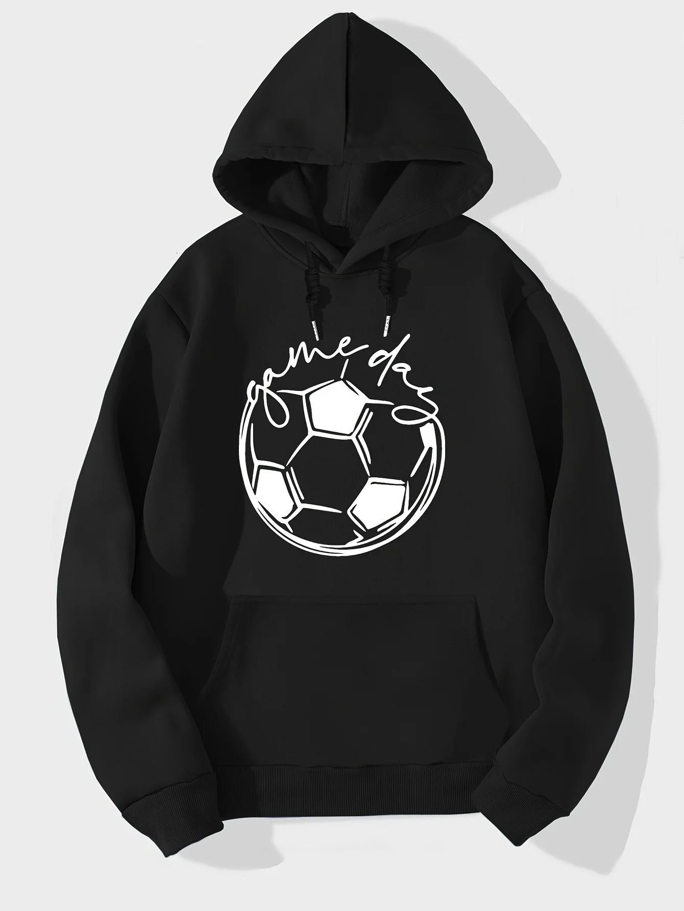 

Game Day Hoodie Oversized Socer Ball Graphic Casual Sports , Back Printed Patterns, Men Hoodies