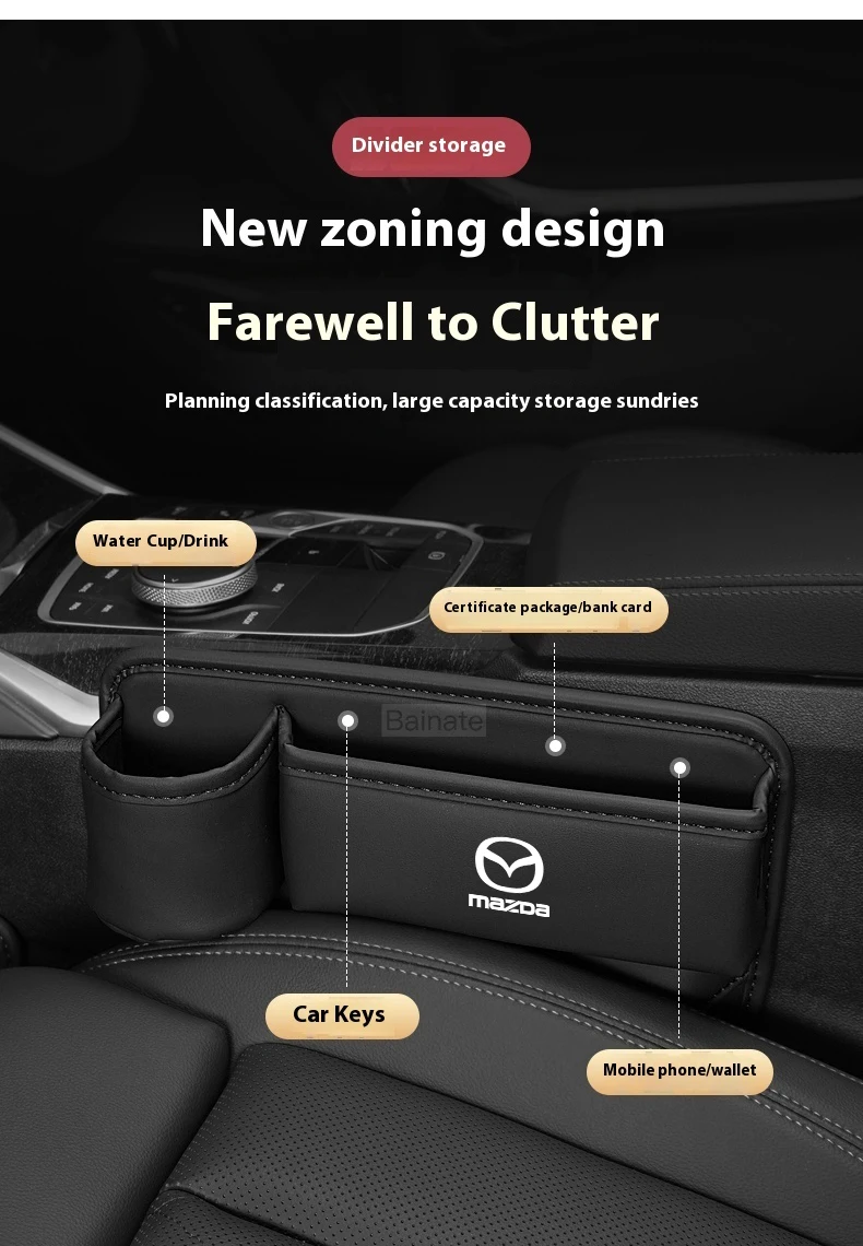 Autositz-Lücken-Fugen-Aufbewahrungsbox für Mazda 2 3 5 6 SKYACTIV Axela Atenza CX30 CX5 CX8 CX9 MX5 RX8 RX7 BT50 Innenzubehör – Detail 5