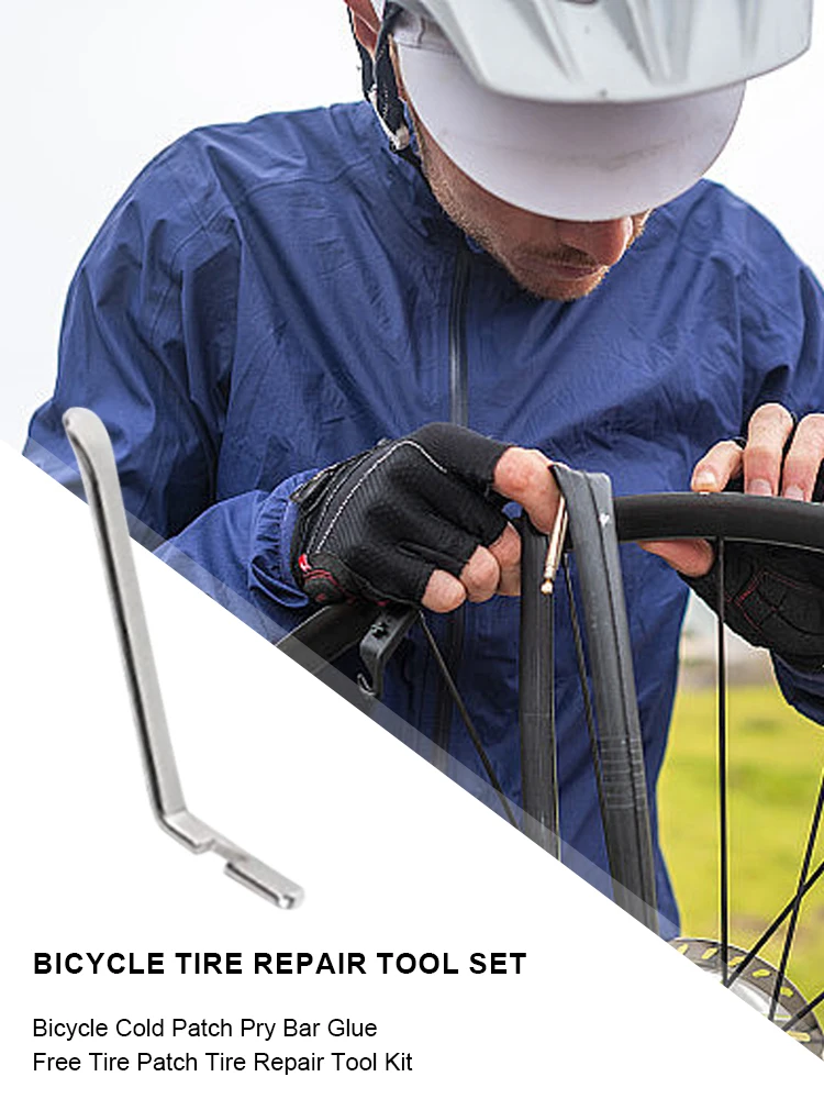 AliExpress Shunmaii Free Cold Patch Sealant Rubber MTB Inner Tire No-glue Adhesive Bicycle Tire Patch Glueless Kit Tool Set Kit Patch Portable Fetal