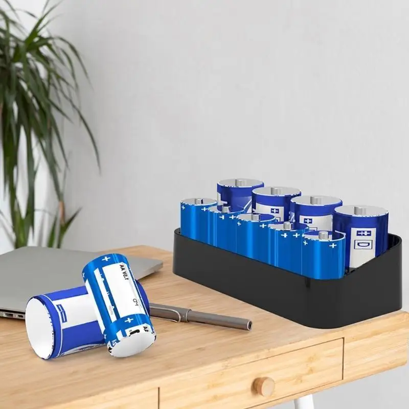 R53C Battery Holder Box Wall Hanging Dispenser for Easy Battery Retrieval For Home & Offices Battery Organizing Box