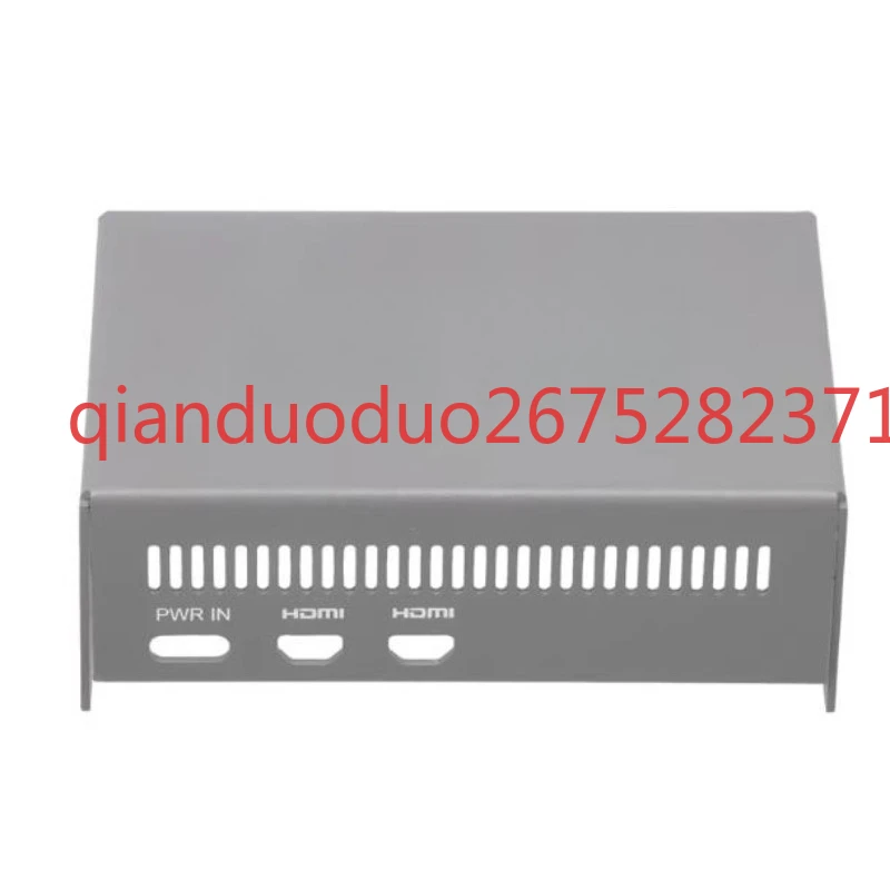 Suitable for Raspberry Pi PI5 aluminum alloy shell, support mounting camera M.2 HAT + expansion board, radiator