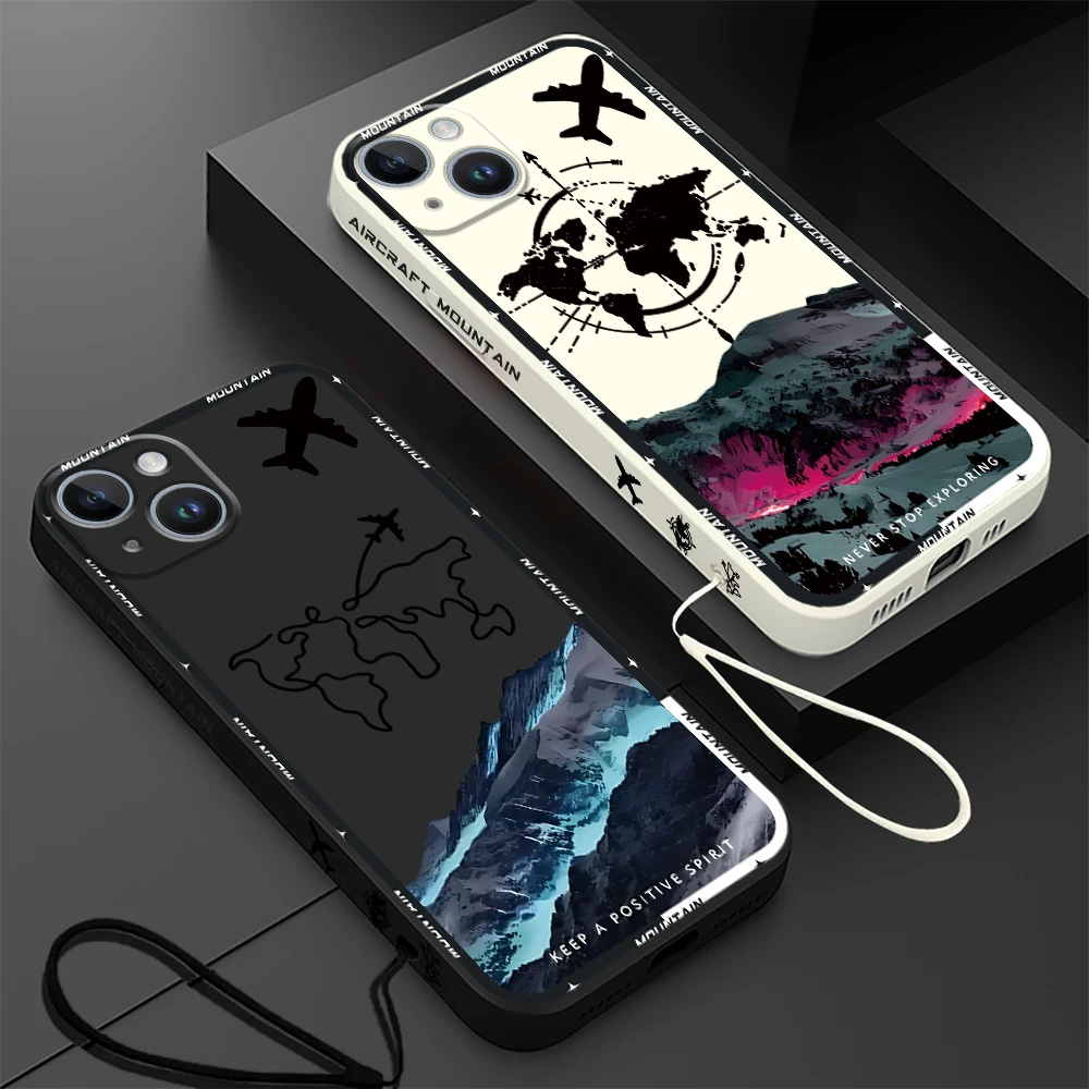 Coque de téléphone Aircraft Mountain Peak, étui en silicone pour Apple iPhone SE 17 16 15 Plus 13 Pro 12 Mini 14ProMax XS Max 11 8 7 XR