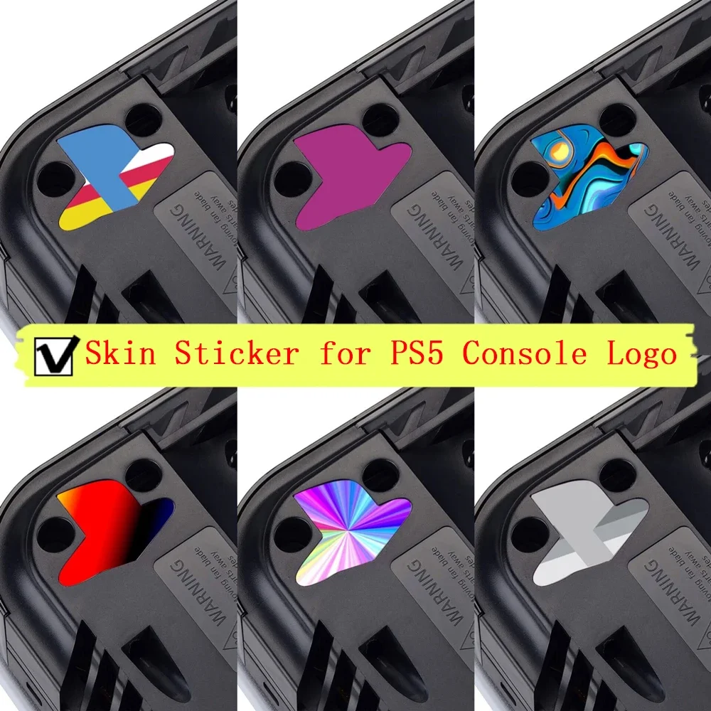 5pcs/lot decal skin Custom Vinyl Decal Skin Sticker For PS5 console Logo Underlay For PS5 Disk Digital logo Version Accessories