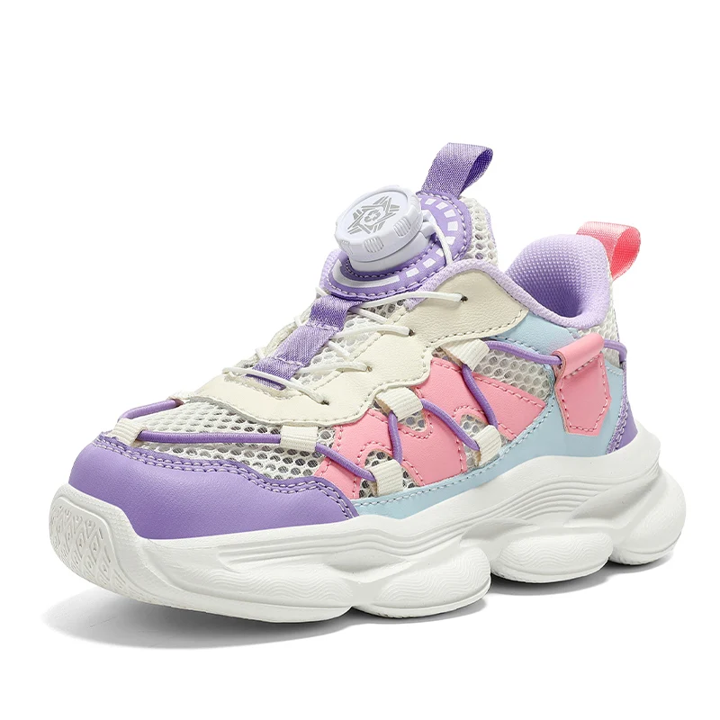 

Daily Play Kids Sports Shoes Summer Breathable Mesh Elastic Sole Anti-wear Anti-slip Footwear for Summer Outdoor Use