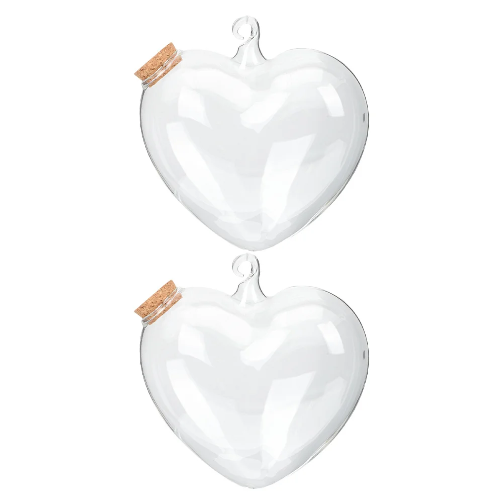 

2pcs Glass Landscape Wishing Bottles 14Cm Clear Hanging Bottle For Origami Stars Home Wedding Decor Mini Jar With Cork Lid