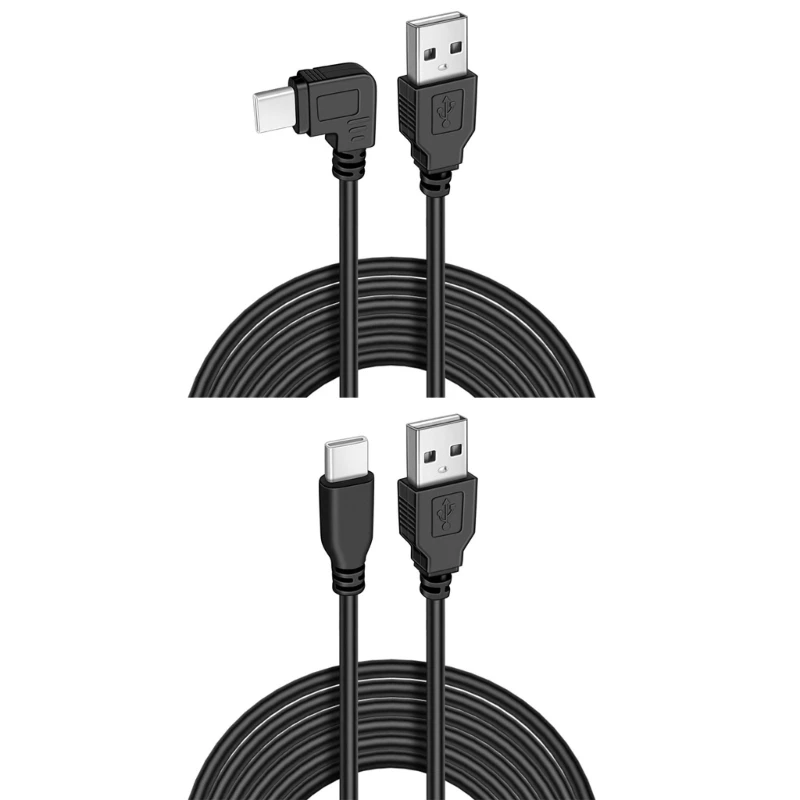  Flexible 3.5 Meter USB Type C Power Cord With Straight/ 90 Degree Angled Connector For Electronics