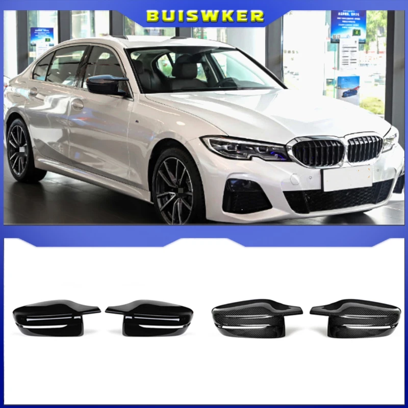 

G30 G38 Bright Black Side Wing Rearview Mirror cover caps For BMW 2 3 4 5 7 Series G20 G21 G28 G22 G11 G12 G42 M4 style LHD RHD
