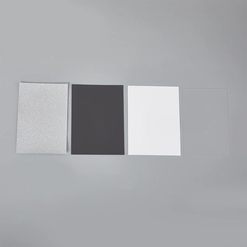50PCS Flash Solid Color Transparent Card Film Scratch-resistant Card Sleeve Idol Photo Cards Protective Storage Bag Stationery