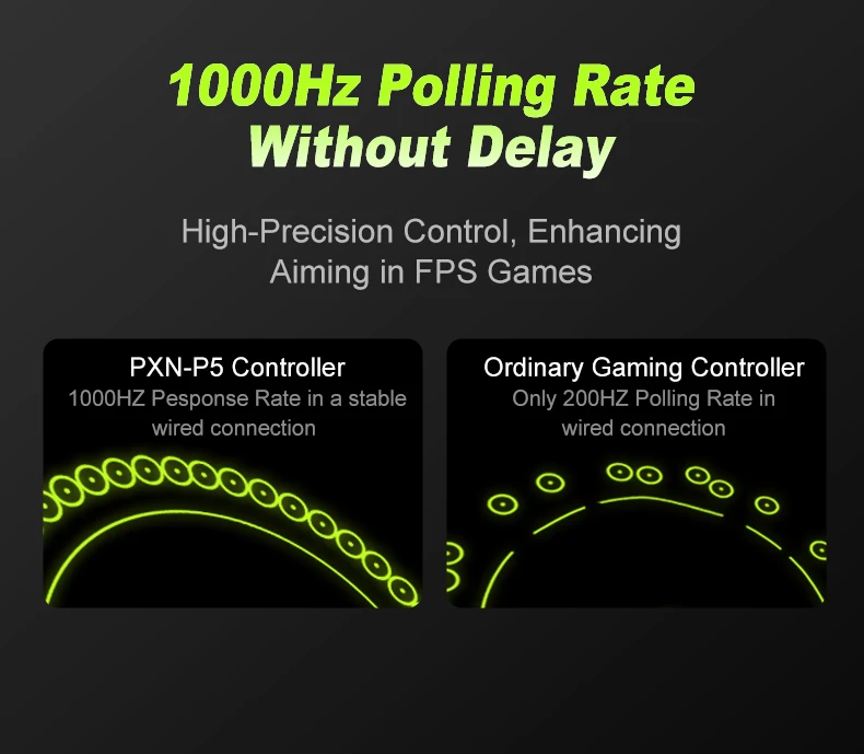 PXN P5 Kabelloser Spielcontroller 1000Hz Hall-Joystick Hall-Trigger, Geeignet für Switch/PC/Android/iOS, Rosa Spielcontroller – Detail 6