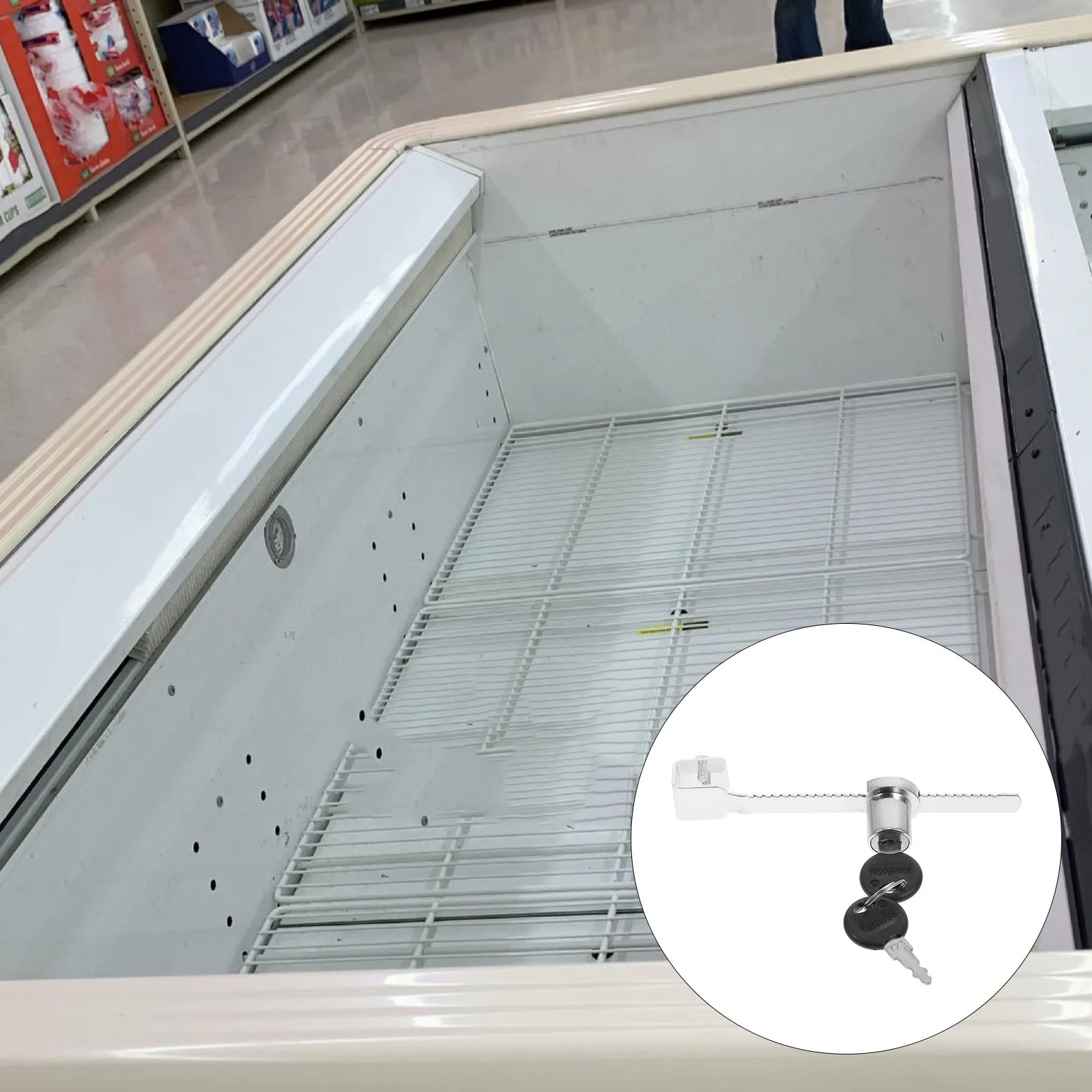 

1Set Sliding Glass Door Lock Drawer Display Case Showcase High Security Easy Operation Wearresistant Versatile Application