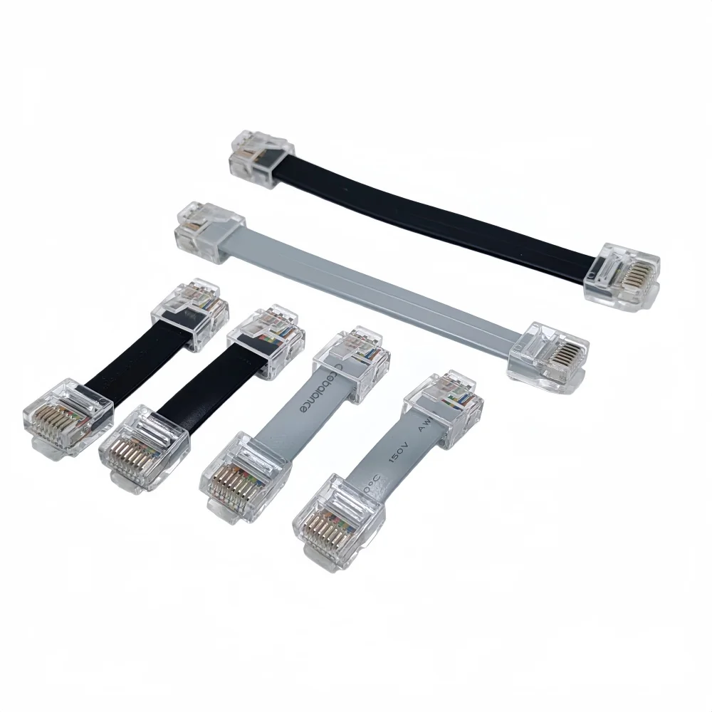 0.1M/0.2M/0.3M Cat 5 Flat Ethernet Cable UTP Network for Nas Laptop Router PC Router PS5 PC 4 3 Xbox Modem RJ45 Connector 8P8C