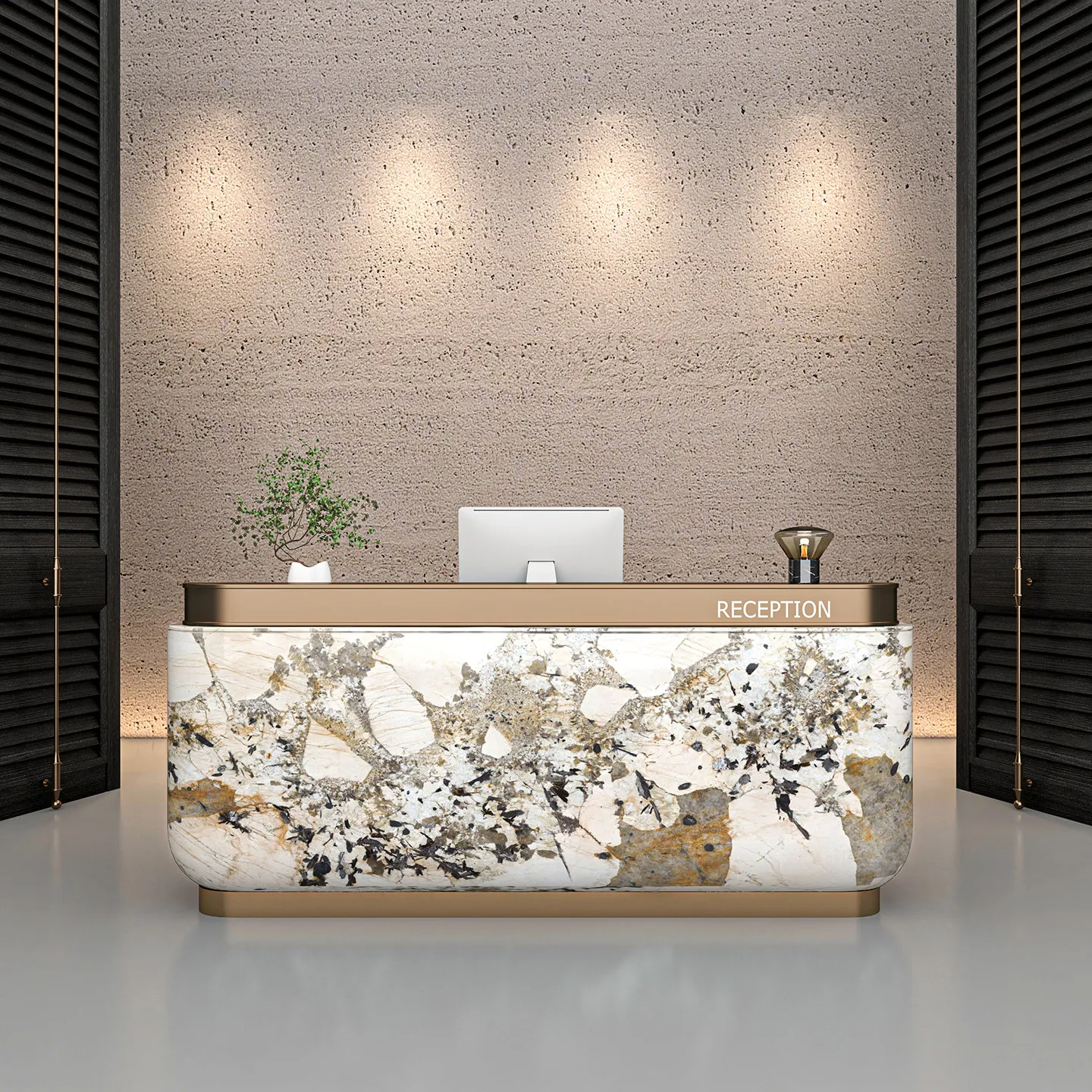 

Standing Pharmacy Reception Desk Supermarket Cashier Counter Reception Desk Business Table Lada Recepcja Modern Furniture