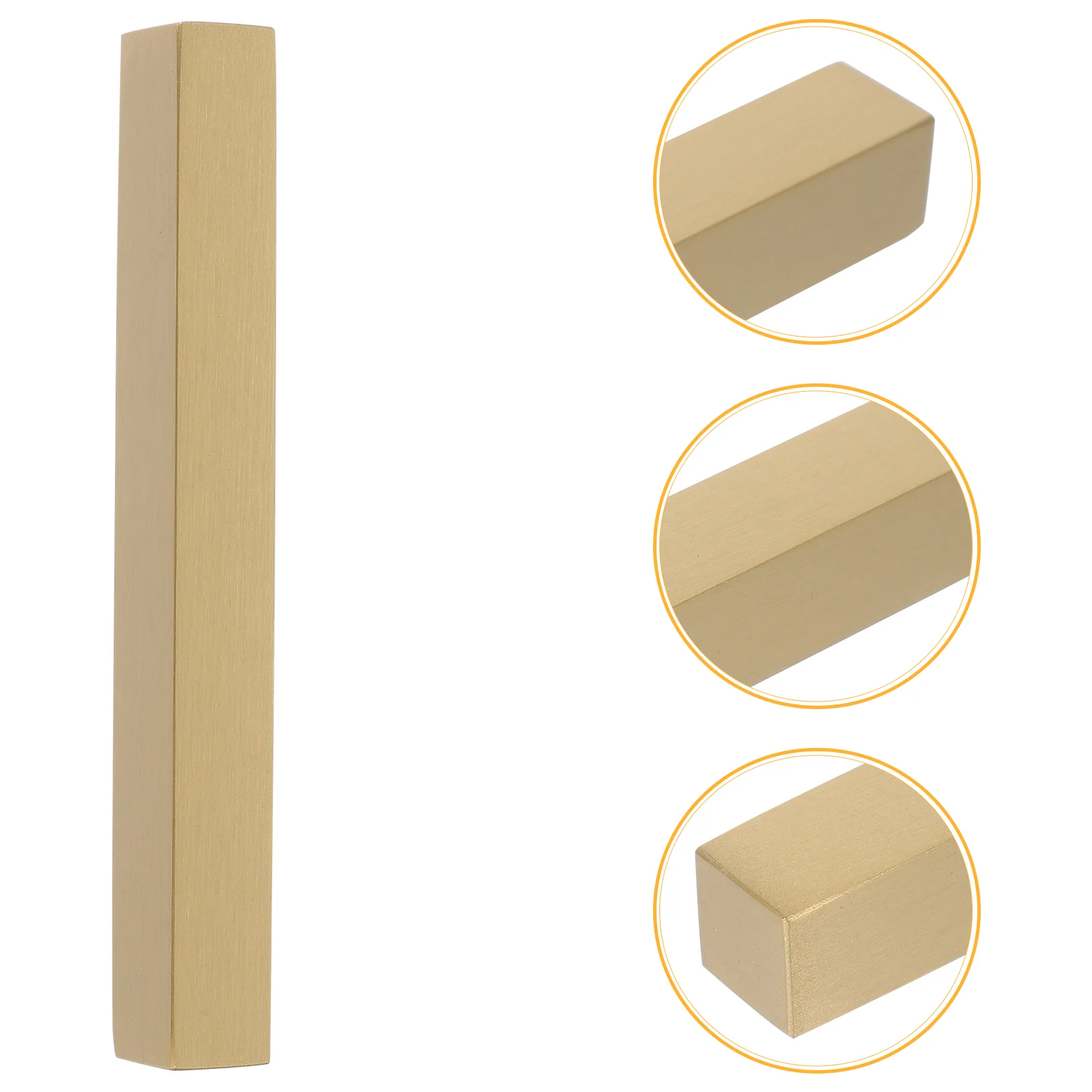 

Paper Holder Brass Paperweight Decor Square Calligraphy Golden Copper Office Decoupage