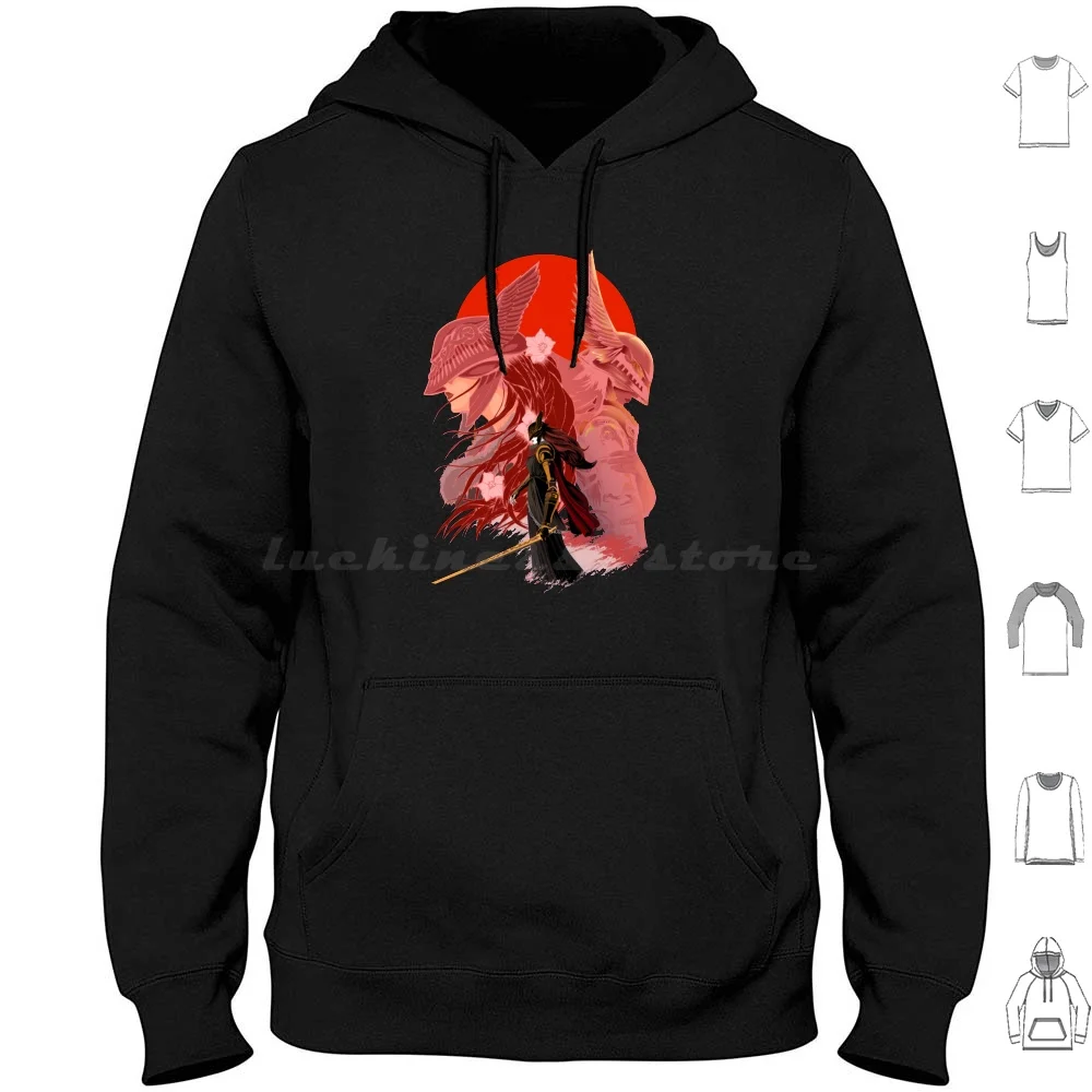 

Malenia The Goddess Blade Premium Hoodies Long Sleeve Sekiro Dark Souls Bloodborne Japan Shinobi Gaming Shadows Die