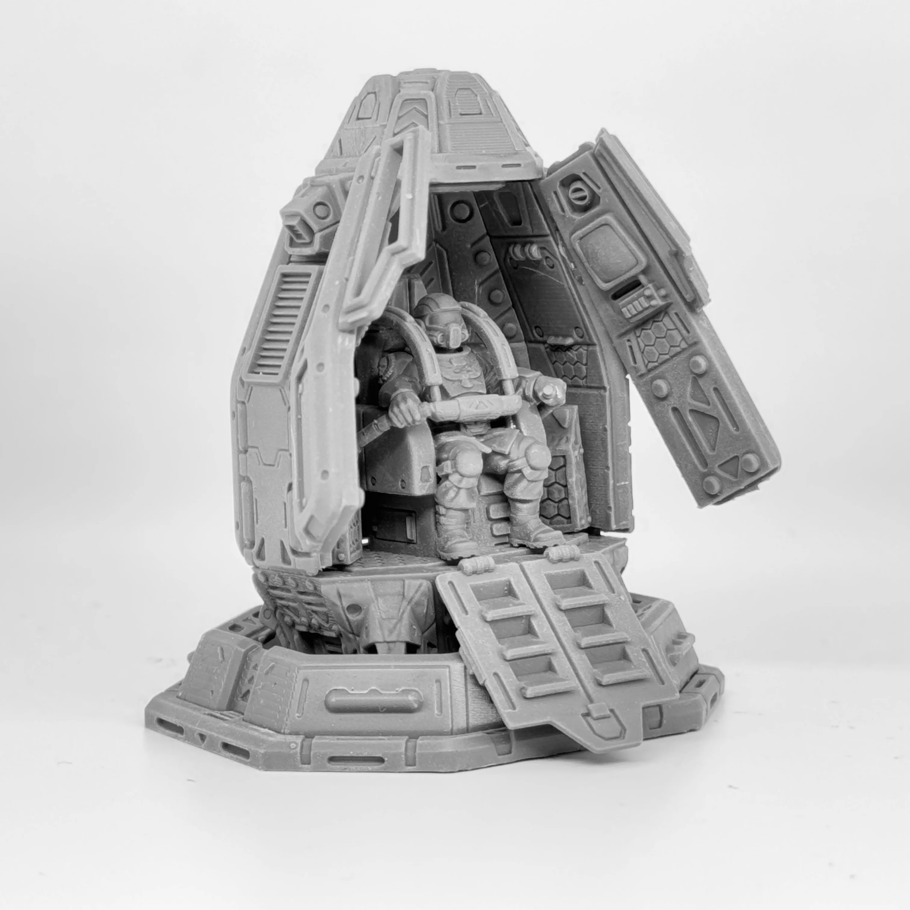 Vaskar Drop Pod Resin Model Fantasy RPG Miniature Unpainted Tabletop Wargaming Diorama