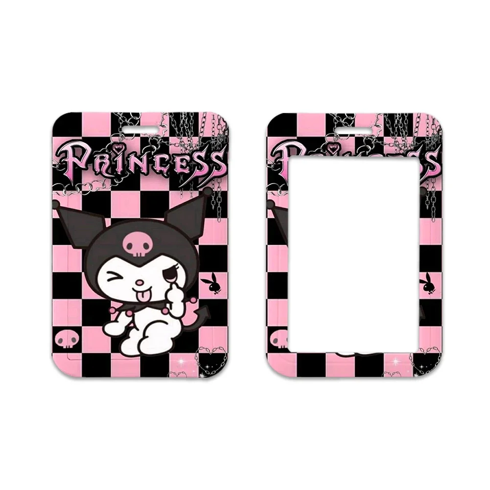 Sanrio Cartoon Karten halter Hallo Kitty Kulomi gedruckt PVC Slide Card Paket Student Bus Metro Campus Kartensp eicher