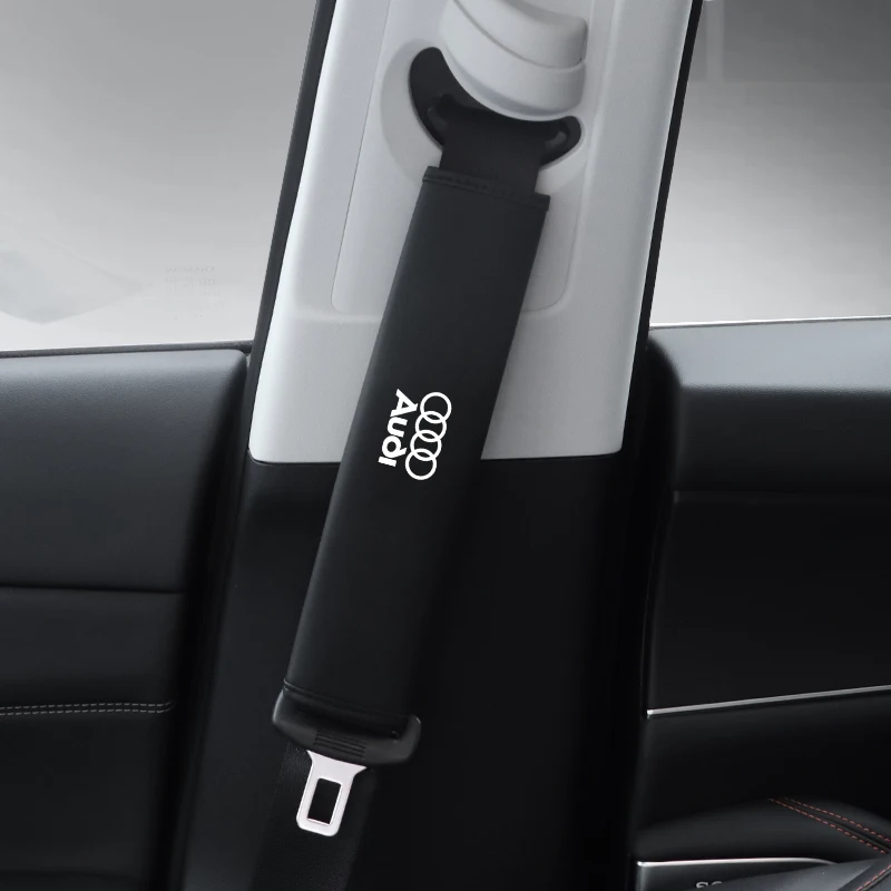 

For Audi A1 A2 A3 A4 A5 A6 A7 A8 Q1 Q2 Q3 Q4 Q5 Q6 Q7 Q8 Top leather material automotive seat belt cover shoulder protector