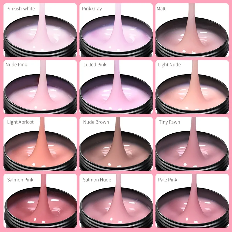 Ur açúcar 4 pçs 150g conjunto de gel de extensão de unhas branco leitoso construtor de construção gel auto nivelamento reforço géis de unhas camuflagem