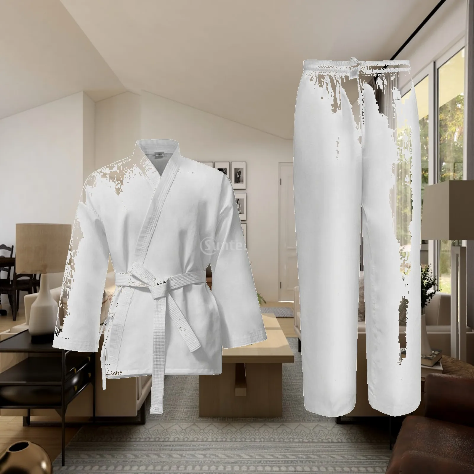 Karate Gi Tear-Resistant Karate Uniform Combat Arts Uniform Long-Lasting Student Gi Cotton-Blend for Students, Dojo