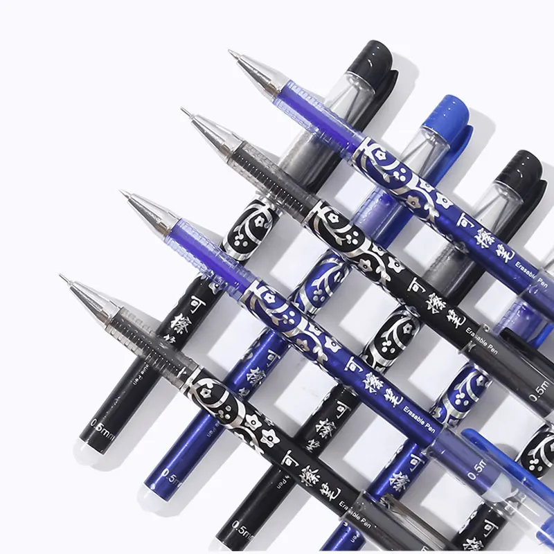 Erasable Gel Pens Set 0.5 mm Fine Point Blue Kawaii Ballpoint Pen for Writing Stationery Office School Supplies Cute Stationery