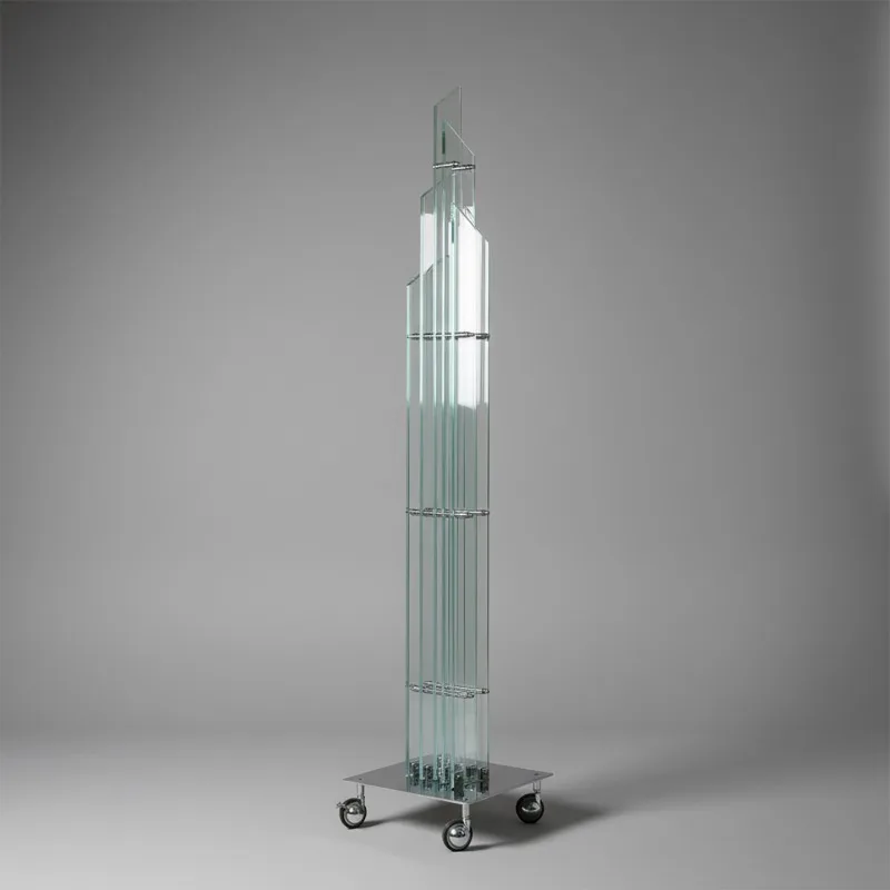 

Original design Glass transparent floor coat rack Pioneer design Installation art style