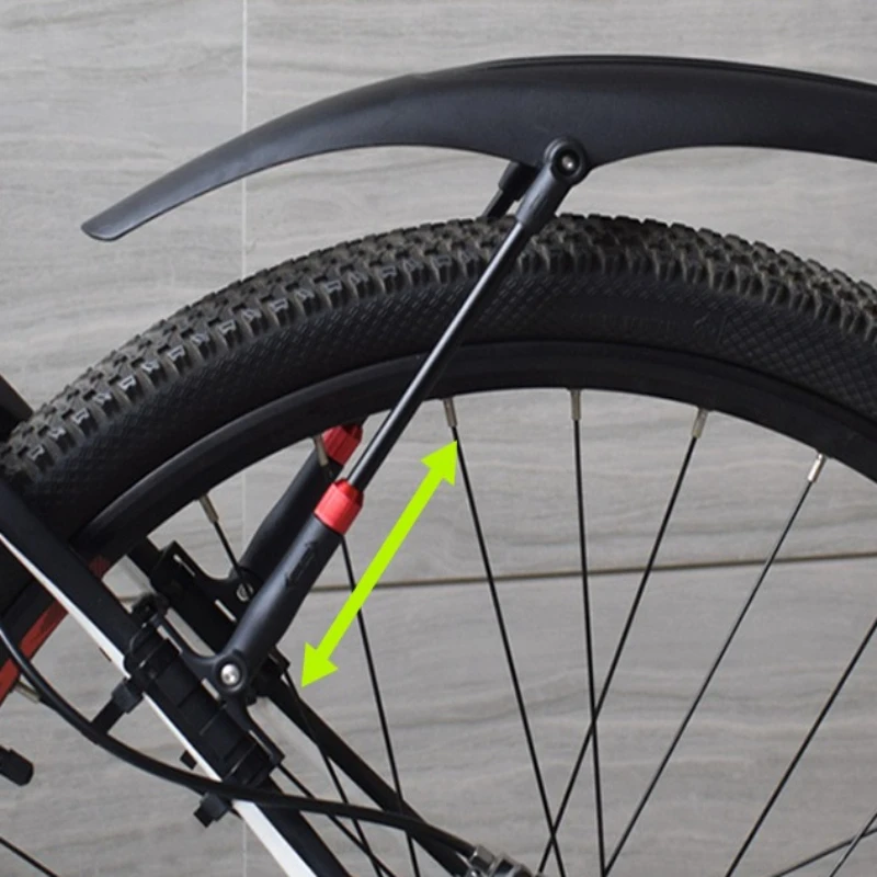 Adjustable Mountain Bike Mudguards Lightweight Resilient Lengthened Widened Bicycle Fenders Waterproof Cycling Bicycle Parts