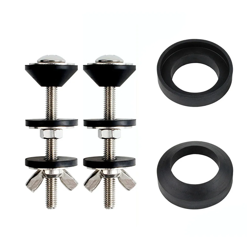 For Bathroom Repair Toilet Tank Screws Bathroom Seal Rings 304 Stainless Steel Moisture Resistant Fit Washers For
