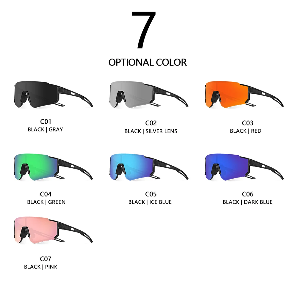 CRIXALIS 3Pcs Sport Sonnenbrille Für Männer Spiegel Für Laufen Fahrrad Radfahren Gläser Klettern Gläser Brillen Frauen Brille UV400 – Detail 5