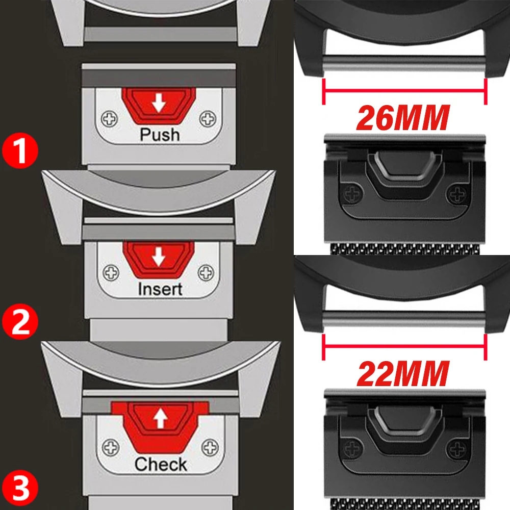 سريعة تناسب 22 مللي متر 26 مللي متر حزام التيتانيوم لساعة Garmin Fenix E 8 AMOLED 7X 7 Pro 6X 6 حزام الساعات سوار ل Garmin Instinct 3 45 مللي متر