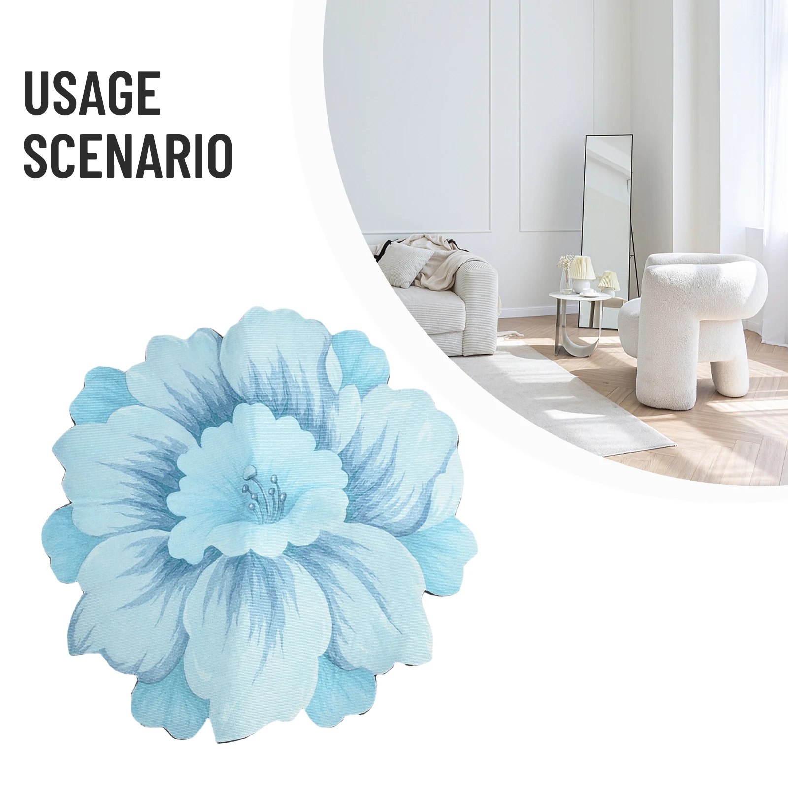 Uniquely Patterned Lotus Carpet High Absorbency Floor Mat a Must for every Bedside Cloakroom Enhancing Comfort & Looks!