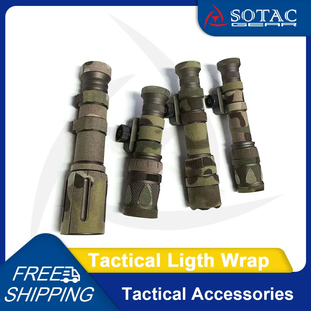 Hunting OKW Light Wrap Flashlight Sticker for M600B M300B M300V M600V M600DF PLH V2 18650 18350 Tactical Lights Stickers Weapon