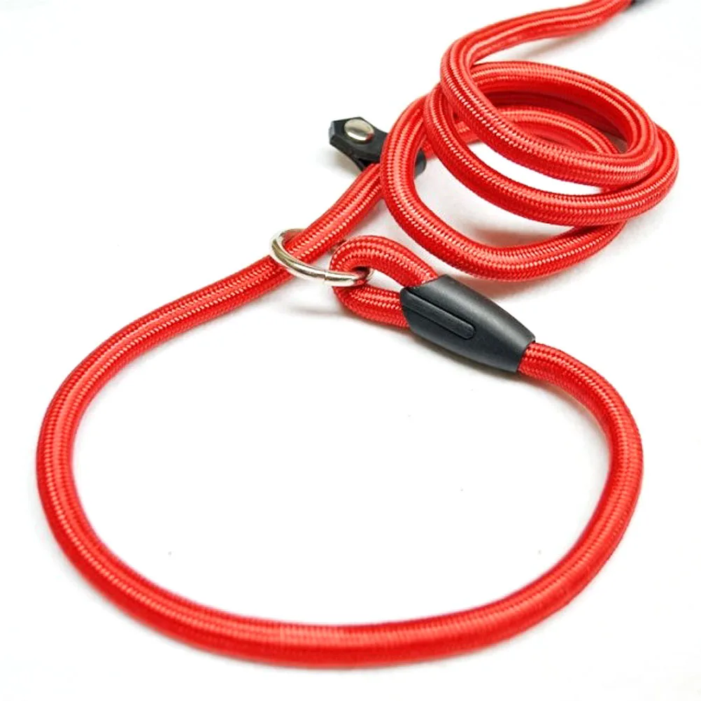 

Nylon Dog 140cm Red Durable Nylon Lead Rope Traction Rope Strong Training Adjustable Collar Walking Pet Supplies