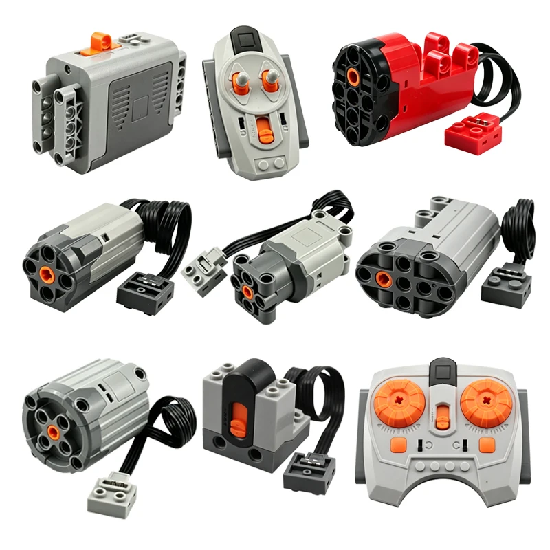 MOC M/L motor IR remote control battery box extension cable technical building bricks diy model parts tech toys modification