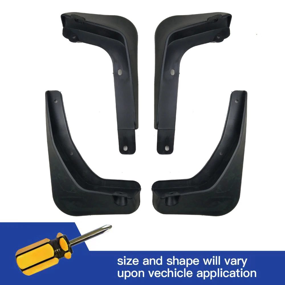 4Pcs Front & Rear Mud Flaps Splash Guards Mudguards Black For For Haima M6 2015 2016 2017 2018