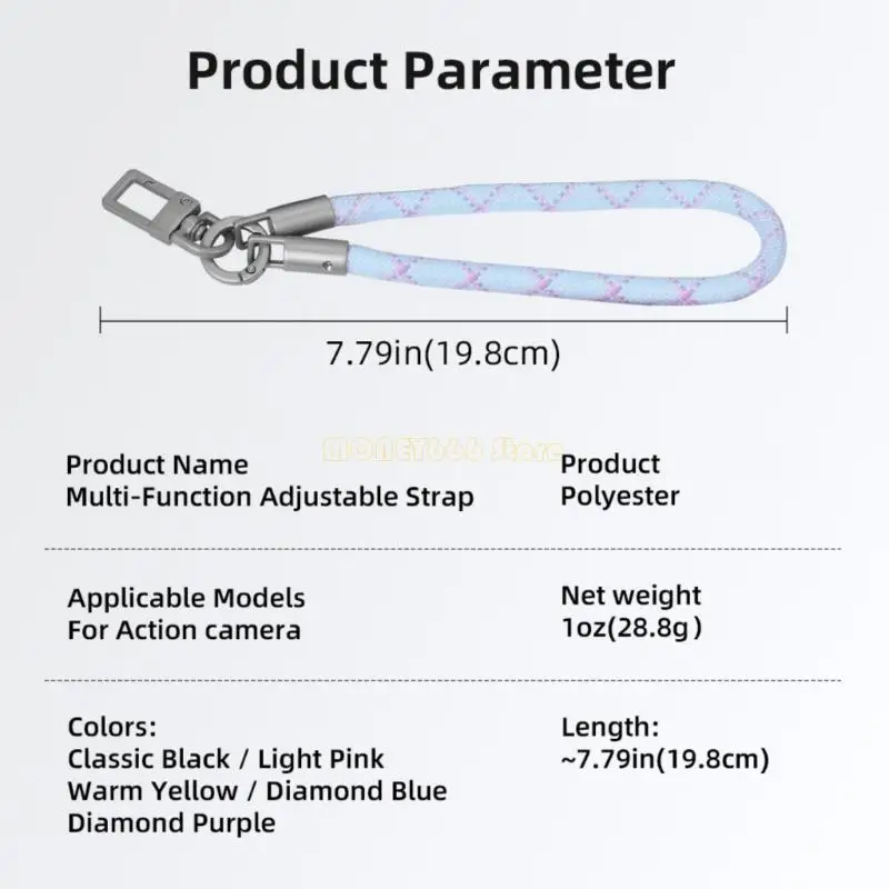 F62C حزام معصم للكاميرا يمكن ارتداؤه، حبل تثبيت آمن لمعدات الفيديو المدمجة #6