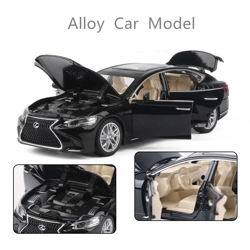 1:32 LEXUS LS500H Alloy Car Model Diecasts & Toy Vehicles Metal Car Model High Simulation Sound Light Collection Toy Gift