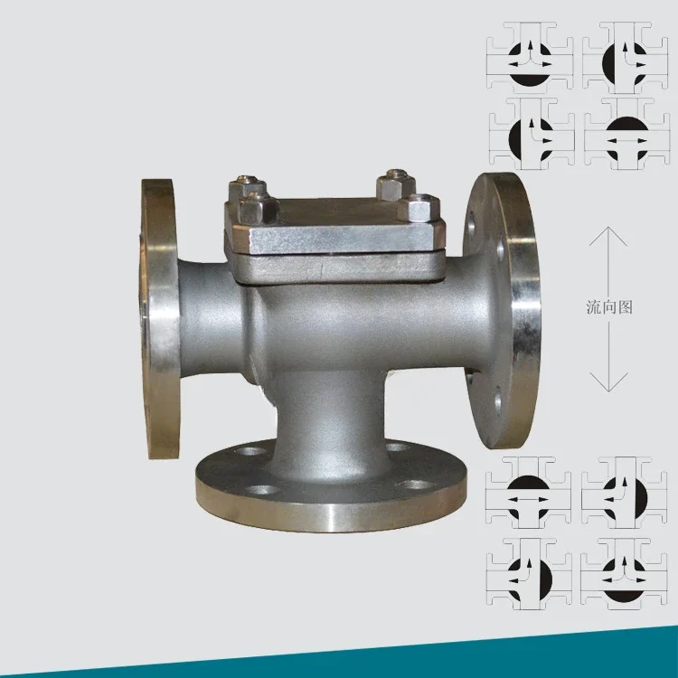 

Three-way high platform flanged ball valve 040 - 3116-0-2200 TT room temperature PTFE seal