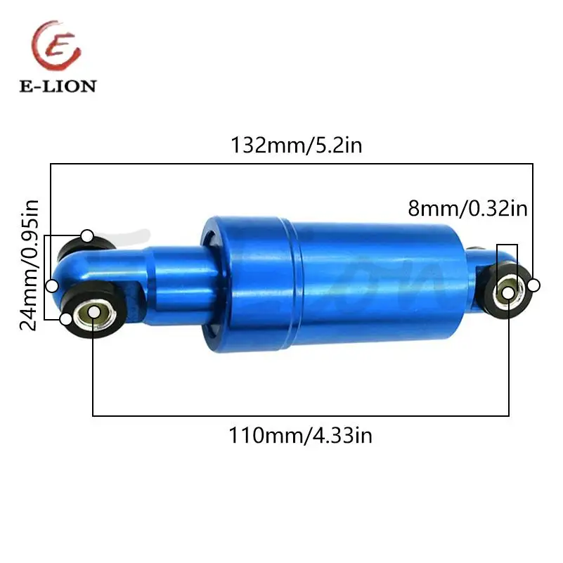 

110mm 125mm 150mm Electric Scooter Hydraulic Suspensio Shock Absorber 750lbs Front and Rear Wheels All Inclusivex Anti Vibration