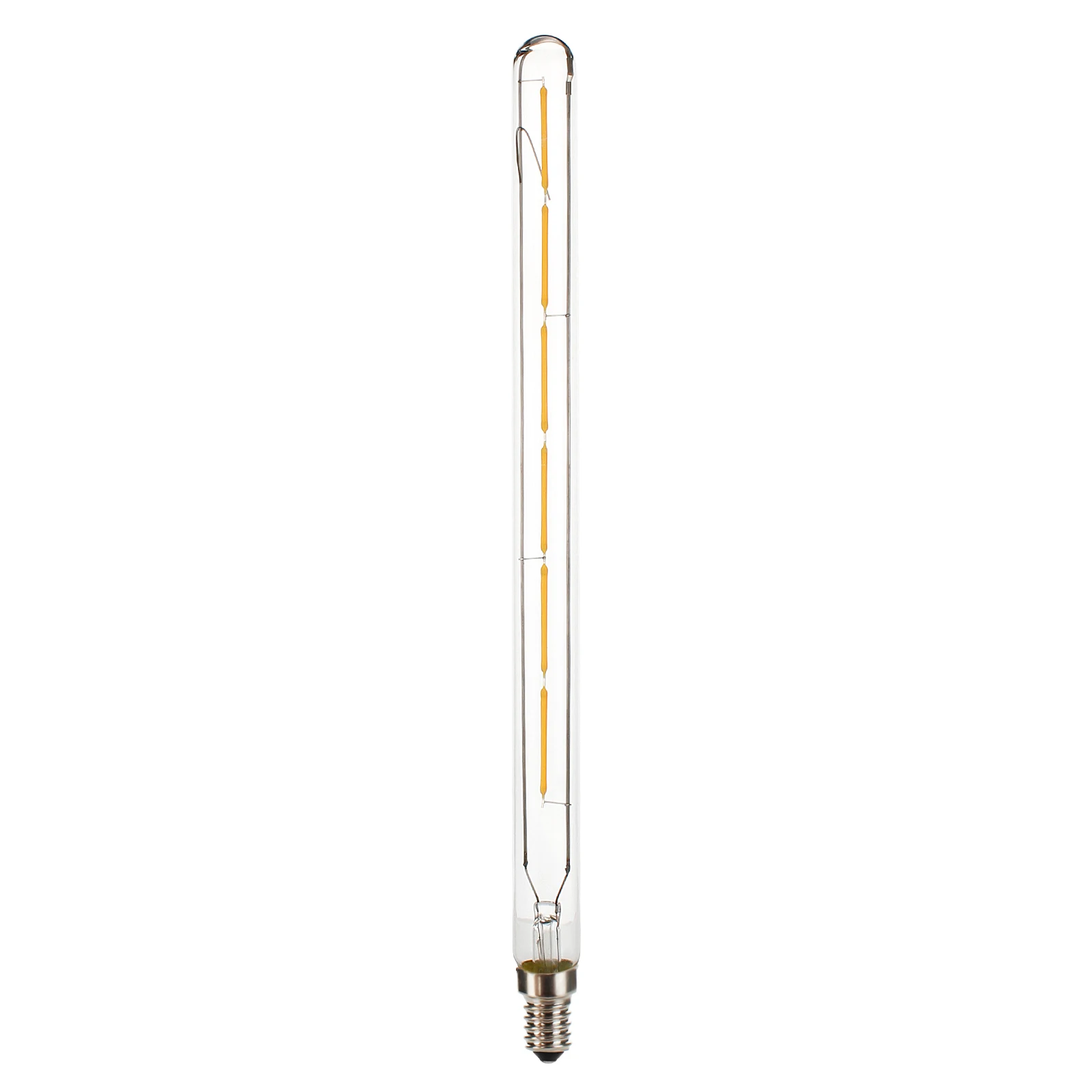 Imagem -02 - Lâmpada de Tubo Led Vintage Filamento Retro Lâmpada Antiga Tubular Concha de Vidro Branco Quente 3w 4w 6w T20 E14 220v 240v 2700k Peças