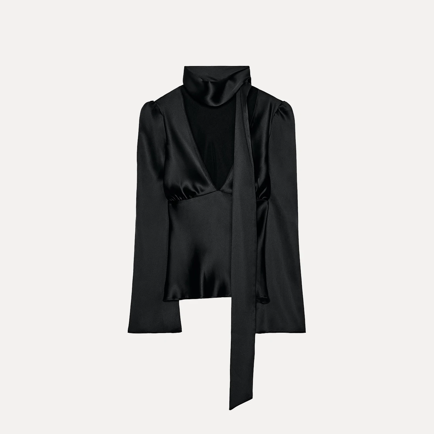 Faionable Long Sve V-Ne Sciarpa irt Abbigliamento donna Versatile Sle Autunno 2025 Z Marca Altro materiale 00%