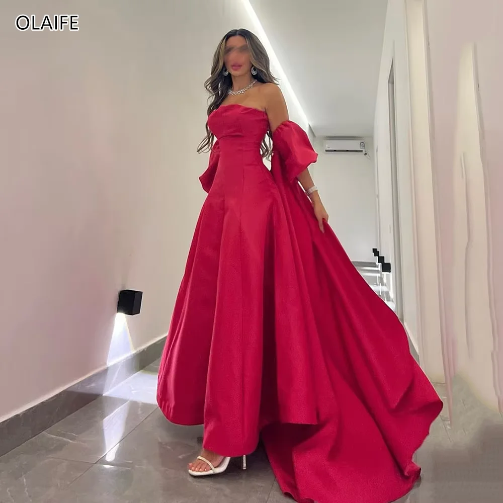 

A Line Formal Evening Gowns Women 2024 Long Cap Sleeves Elegant Evening Party Dresses Arabic Long Event Dress Prom Gowns