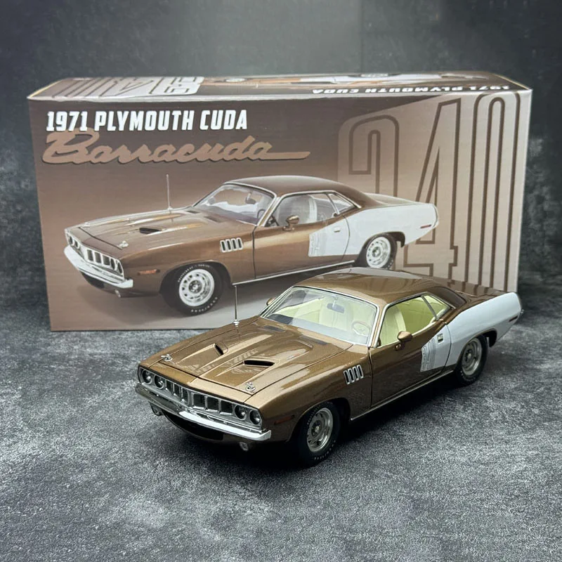 ACME 1:18 Plymouth Cuda 1971 muscle simulation alloy car model