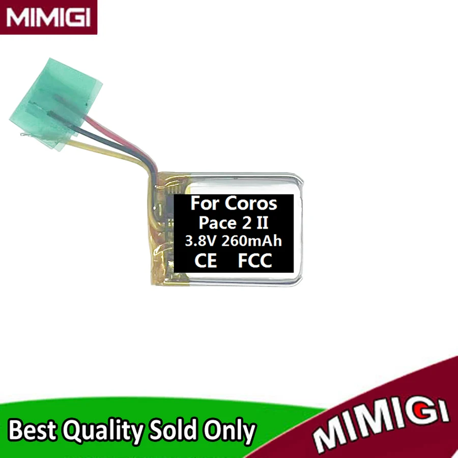 

260mAh 3.8V Li-ion Battery For Coros Pace II 2 Watch