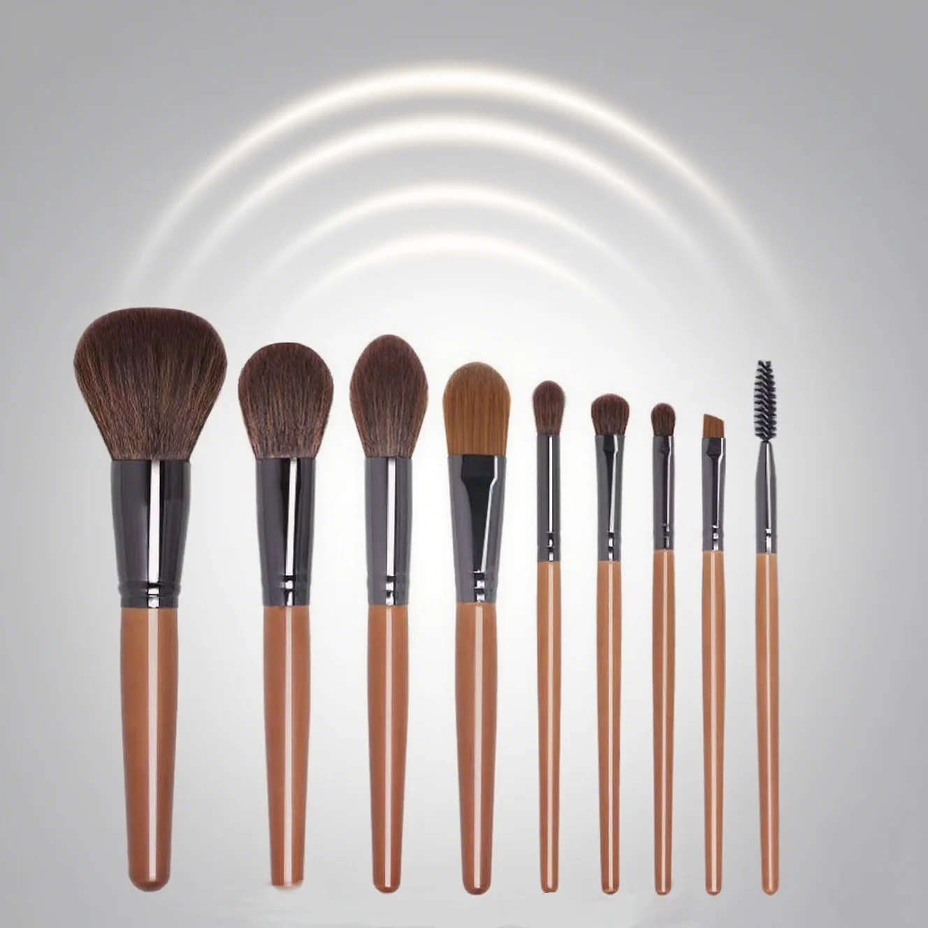 9pcs 메이크업 브러쉬 세트 키트 화장품 메이크업 뷰티 도구 파우더 아이 섀도우 블렌딩 아이 라이너 속눈썹 눈썹 메이크업 뷰티 Cos